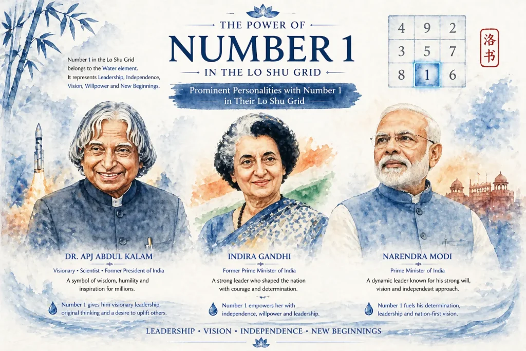 famous personalities with 1 in loshu grid