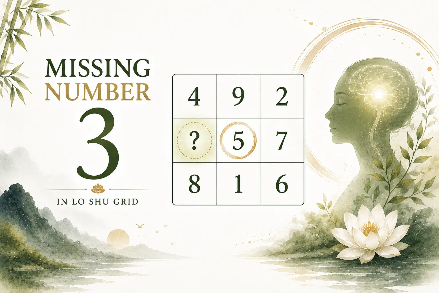 missing number 3 in lo shu grid