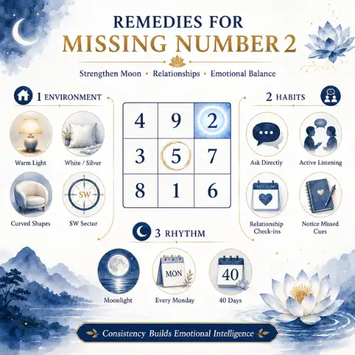 Remedies for missing number 2 in Loshu grid